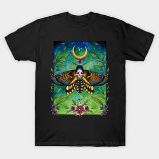 Deathshead Moth Design by Lorna Laine T-Shirt